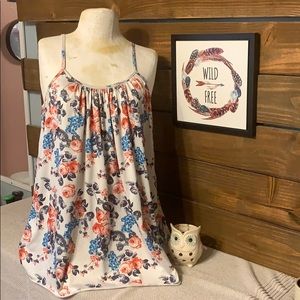 💜Coral Floral Flowy Tank💜